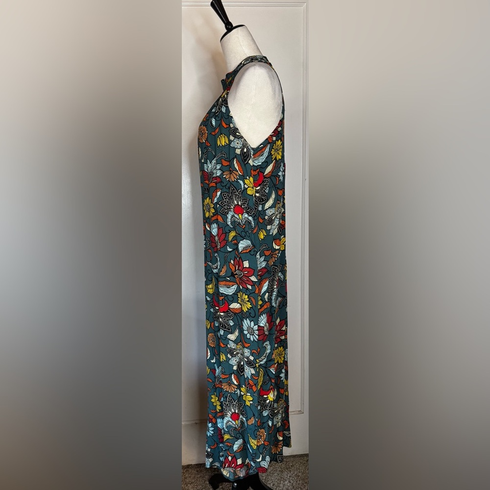 Anthropologie Geneva Halter Wide Leg Floral Jumpsuit Romper Keyhole Feminine - Picture 9 of 14